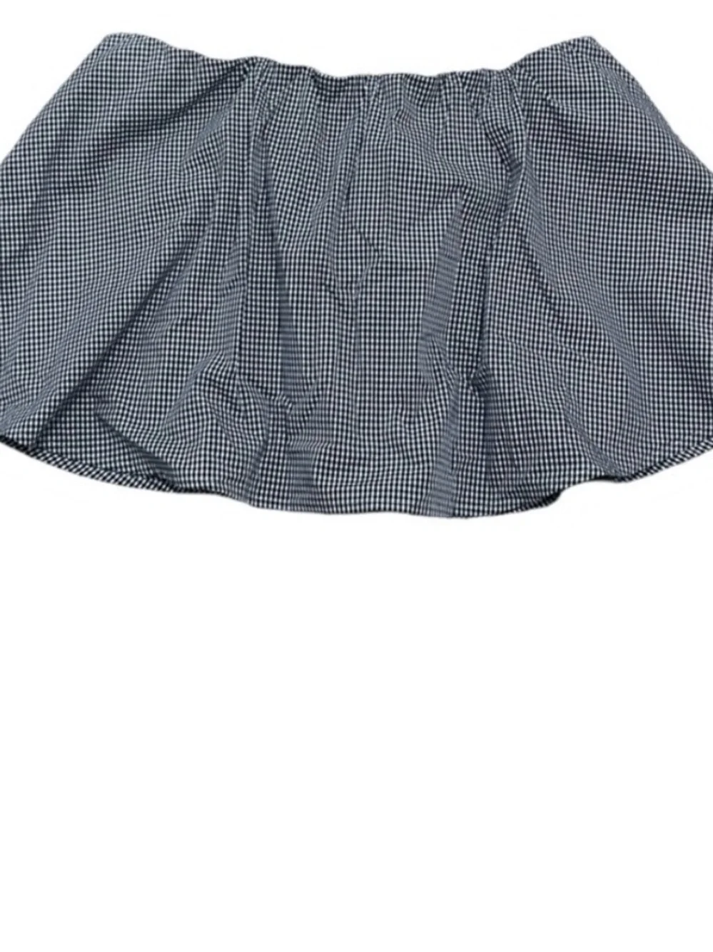 Aritzia Eckerd Black & White Gingham Strapless Top - Picture 3 of 7
